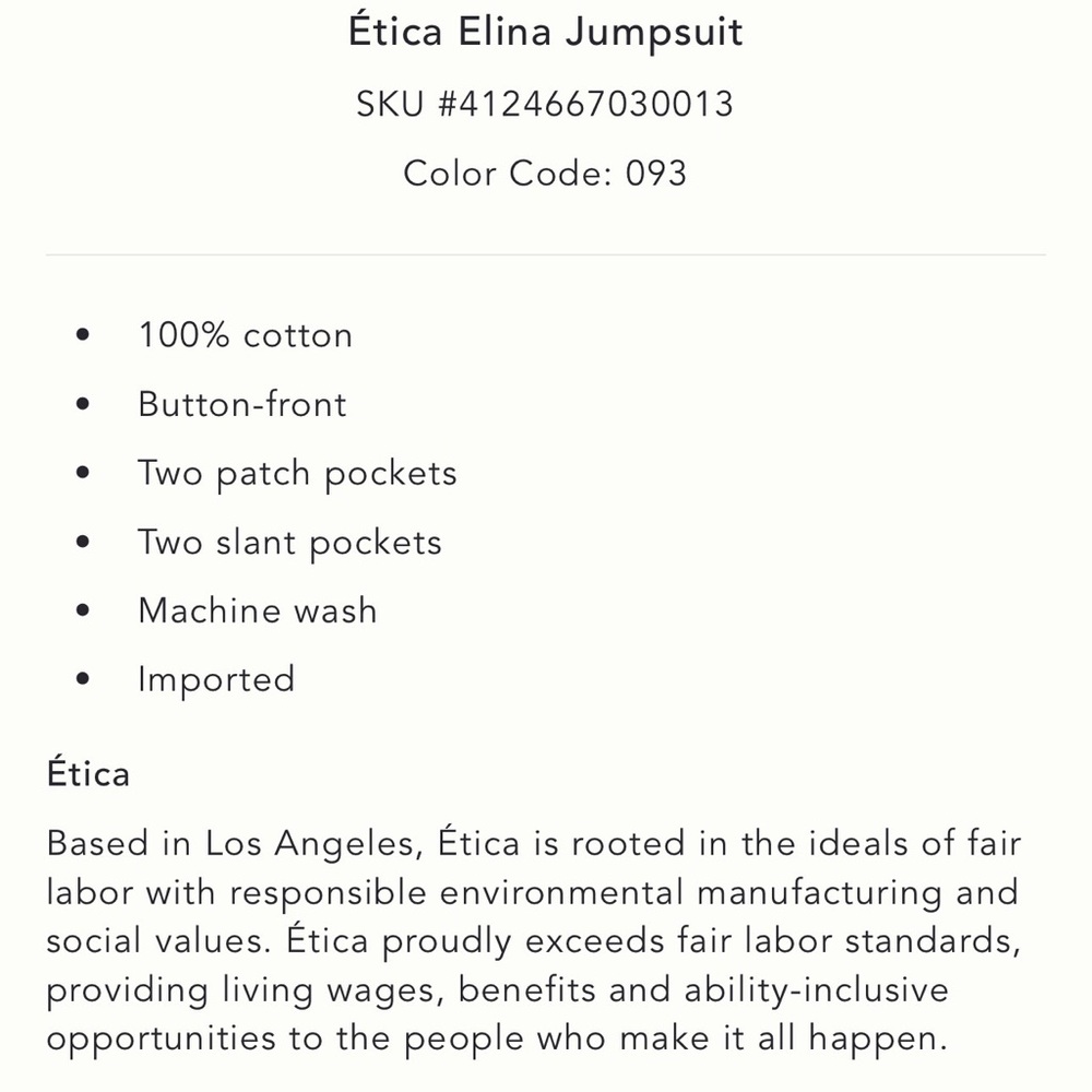 Etica Alina Blue Denim Jumpsuit- Anthropologie - Picture 5 of 12